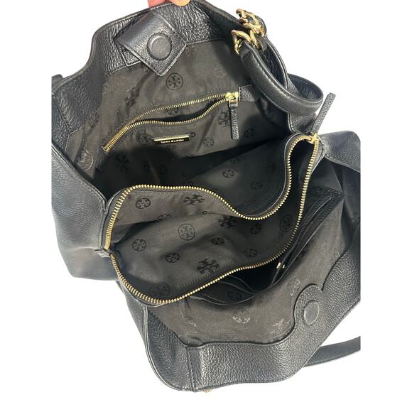 Tory Burch Black Leather Harper Tote - Picture 5 of 10